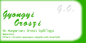 gyongyi oroszi business card